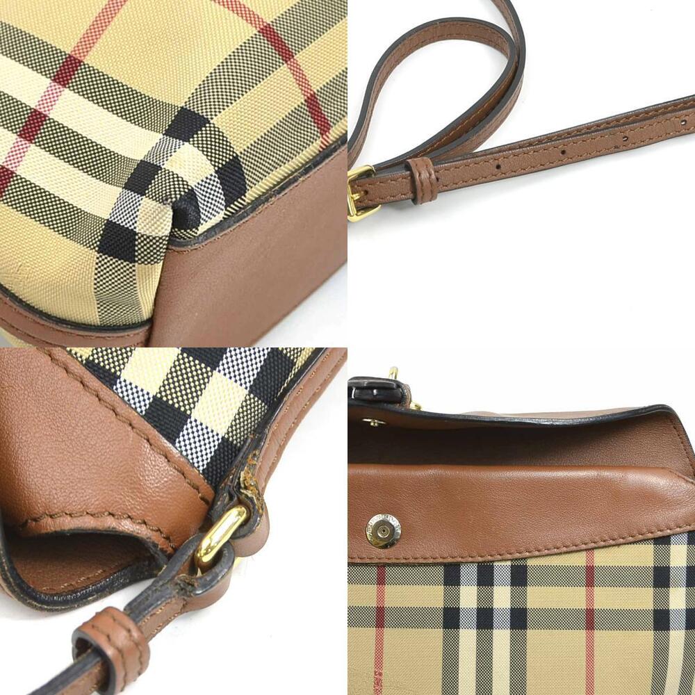 Burberry shoulder bag canvas leather brown beige - Picture 4 of 4